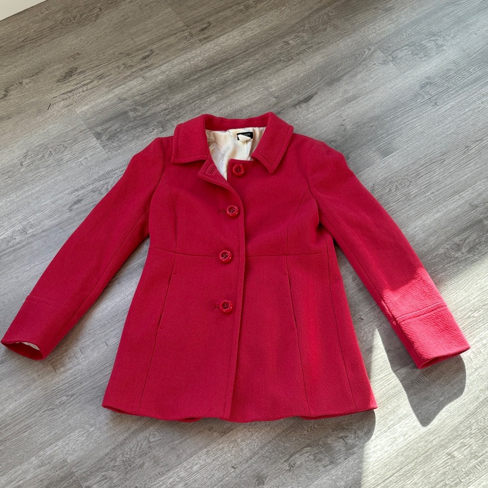 J. Crew Vibrant Pink  Pea Coat